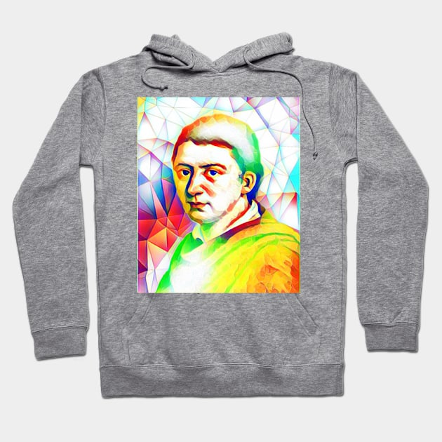 Friedrich Schlegel Colourful Portrait | Friedrich Schlegel Artwork 11 Hoodie by JustLit